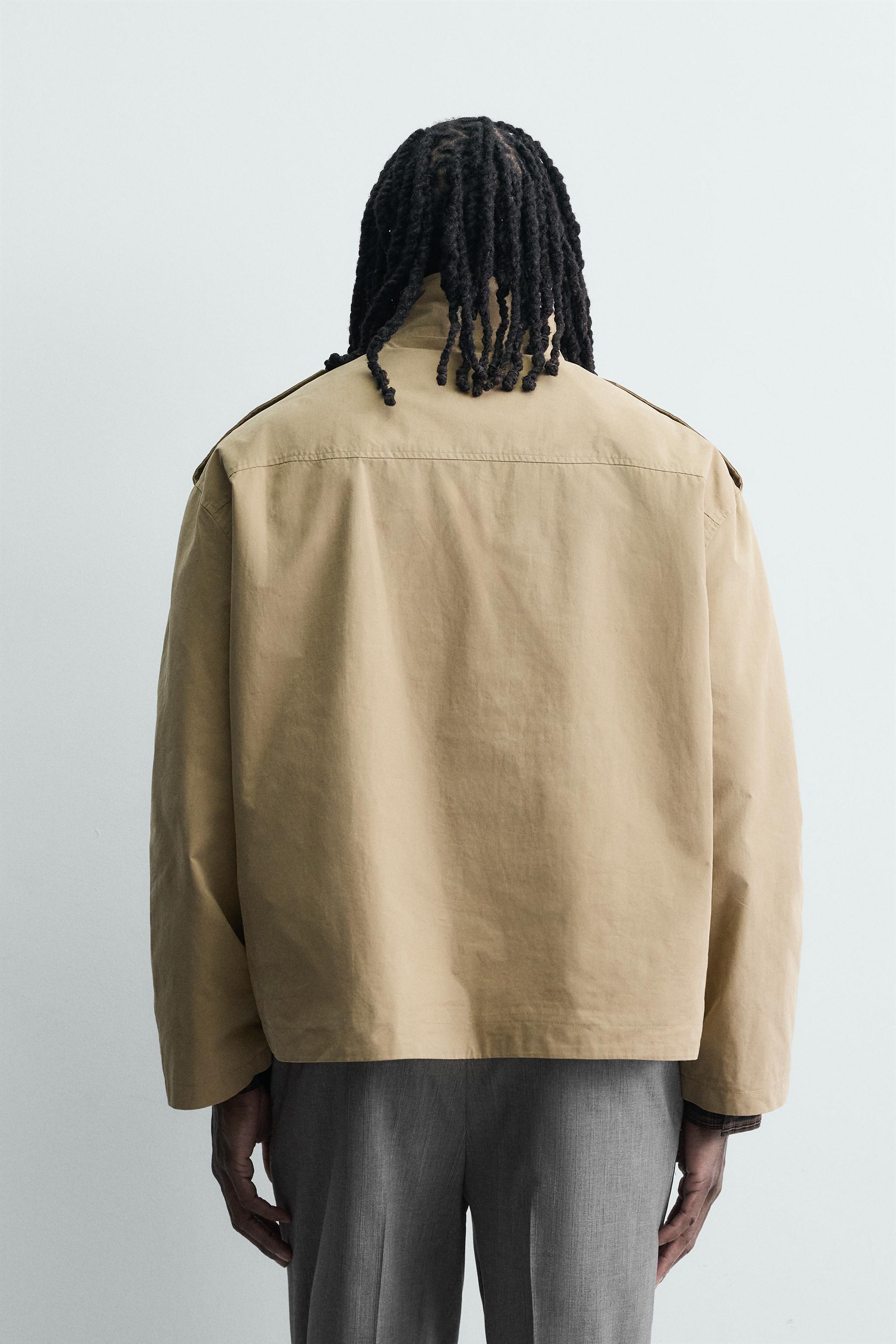 RELAXED FIT SHORT TRENCH COAT